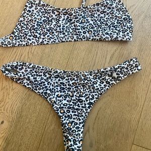 Shein Animal Print Bikini Set Large